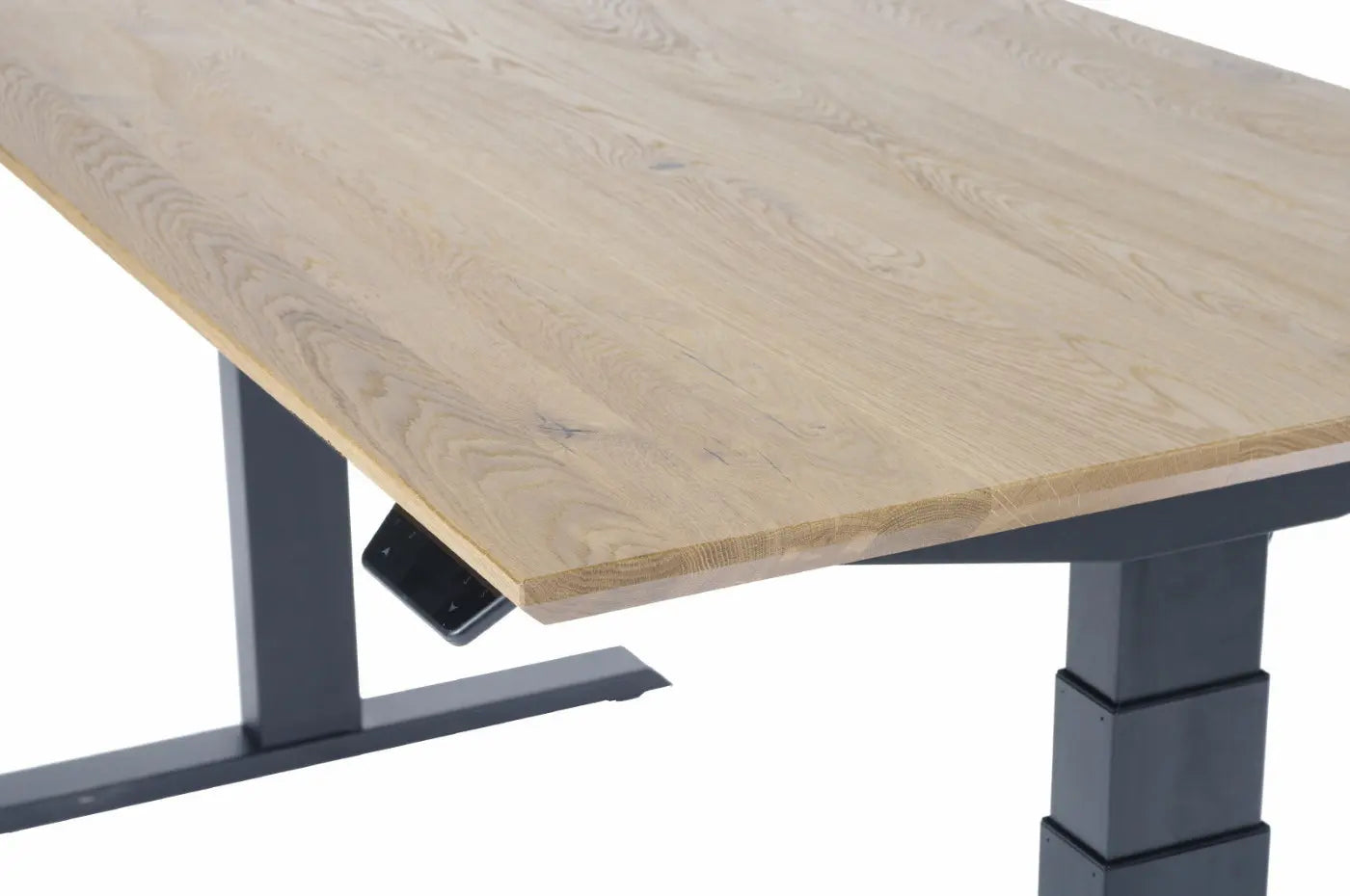 Bürotisch Eiger, inkl. Massivholz Tischplatte, Kabelwanne und Bedienung