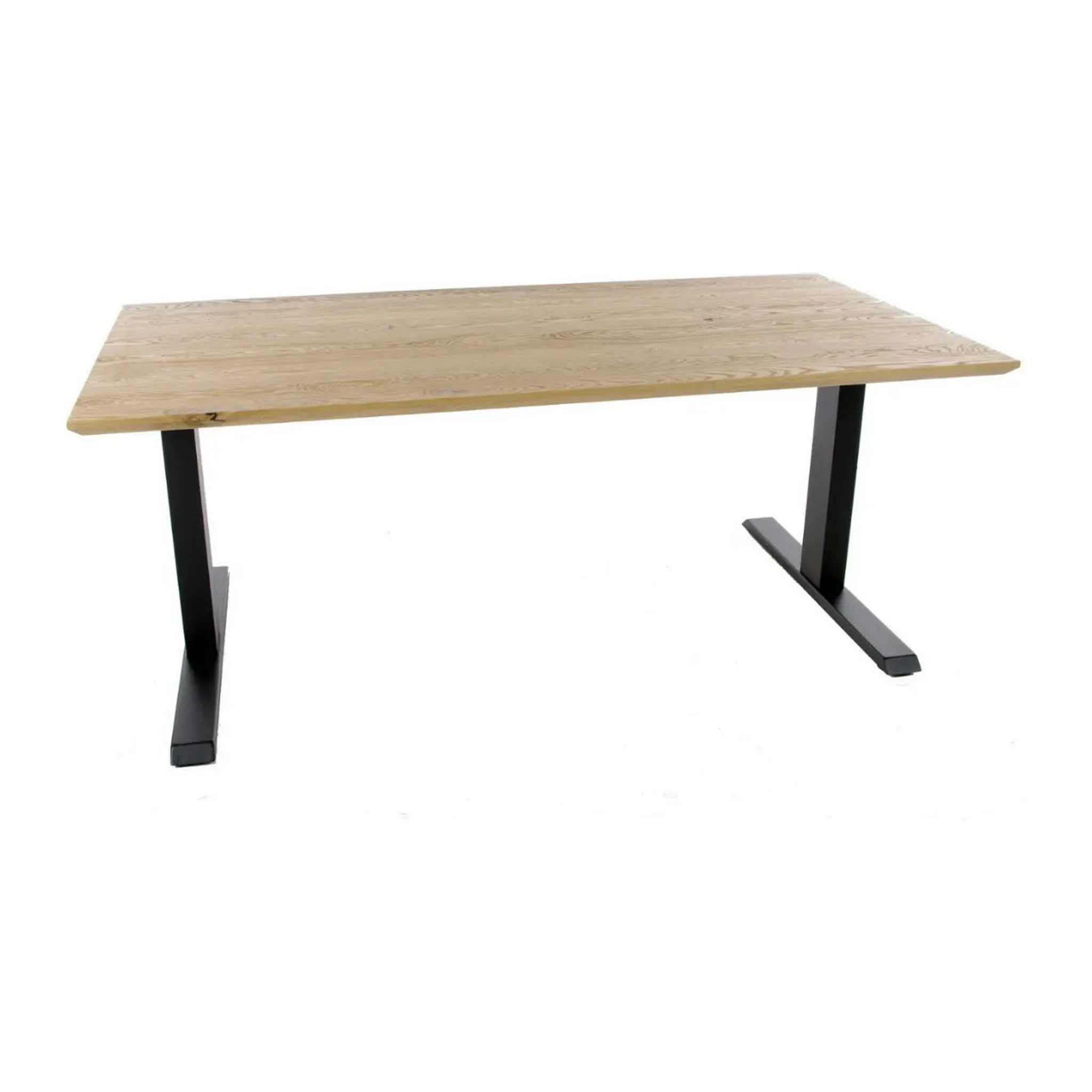 Bürotisch Eiger, inkl. Massivholz Tischplatte, Kabelwanne und Bedienung
