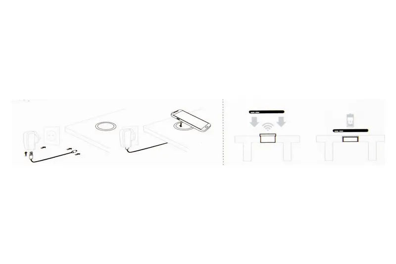 QI Charger Einbaugerät FI 80, USB inkl. Netzteil